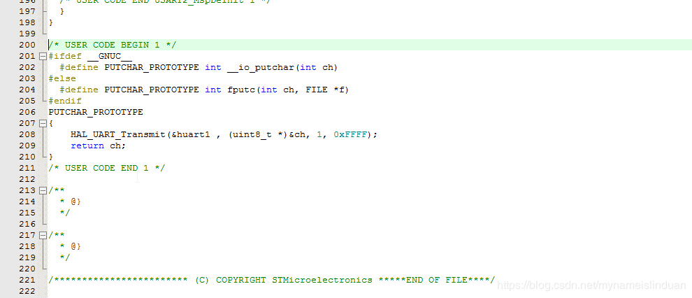 输入代码重定向printf