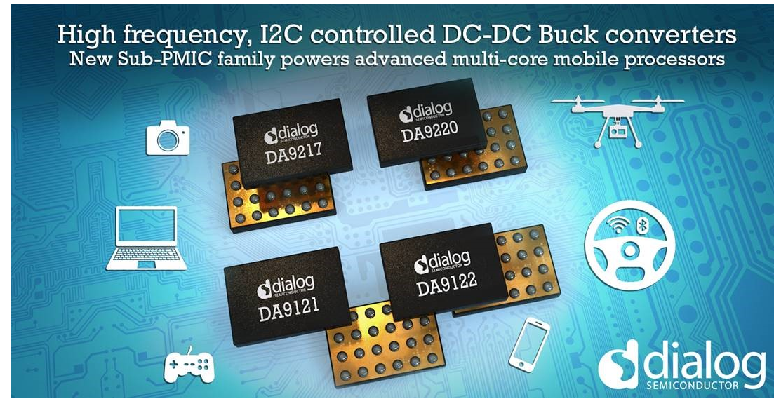 Dialog推出针对最新移动处理器的可配置、高频率Sub-PMIC系列