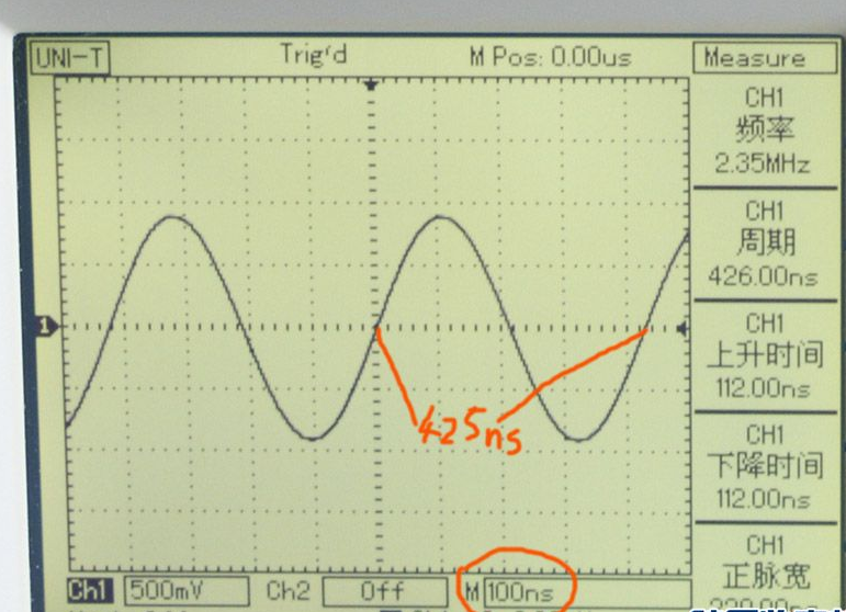模拟示波器怎么看频率,模拟示波器频率计算