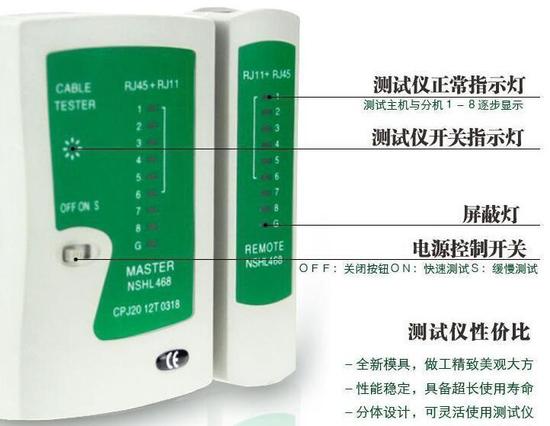 网线测试仪怎么用_网线测试仪的使用方法图解