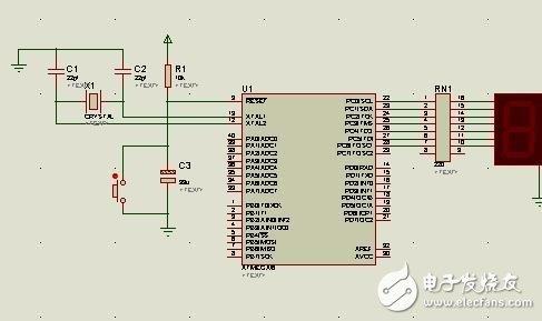 AVR单片机对数码管数据P0口与P2口的控制设计