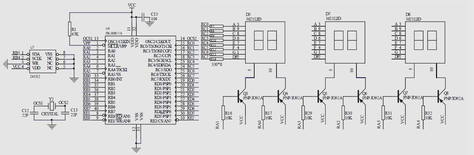 点击放大图片 图7 读/ 写AT24C 系列存储器原理图