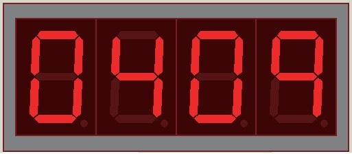 点击放大图片 图1 数码管显示效果图