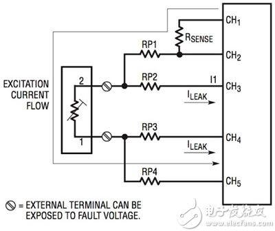 Linear Technology LTC2986-1 adjacent channel Linear Technology 的 LTC2986-1 相邻通道原理图