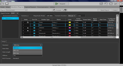 图5 复杂电磁环境信号和干扰信号信号生成