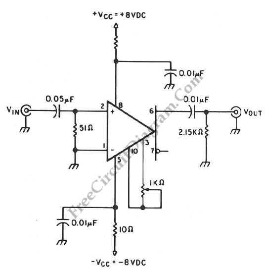 Oscilloscope Preamplifier1 circuit schematic