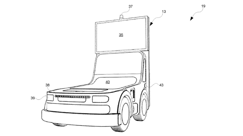 自动驾驶，自动驾驶汽车,自动驾驶电视,自动驾驶路边标志