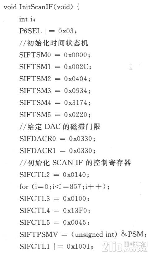 SCAN IF模块初始化程序