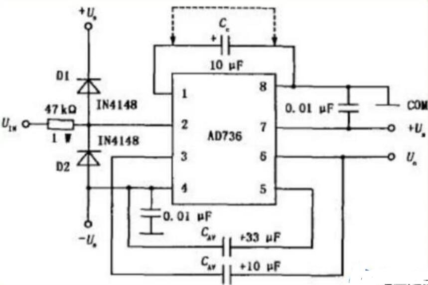 数字万用表测量交流电压的电路