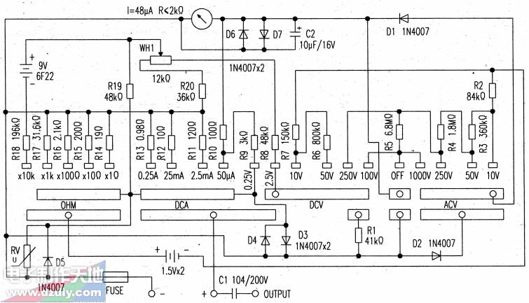 指针式万用表故障现象及检修