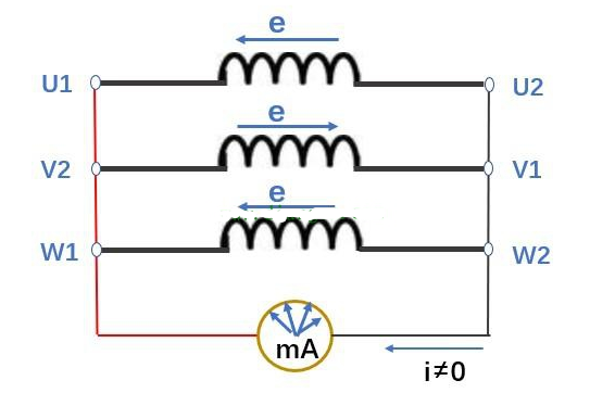 怎么判断三相异步电动机的首尾端?