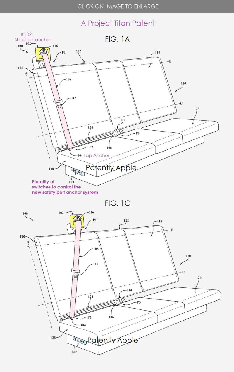 苹果泰坦项目专利,苹果下一代安全带系统，苹果车辆实时深度感知系统