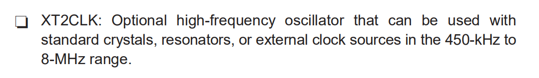 XT2CLK说明