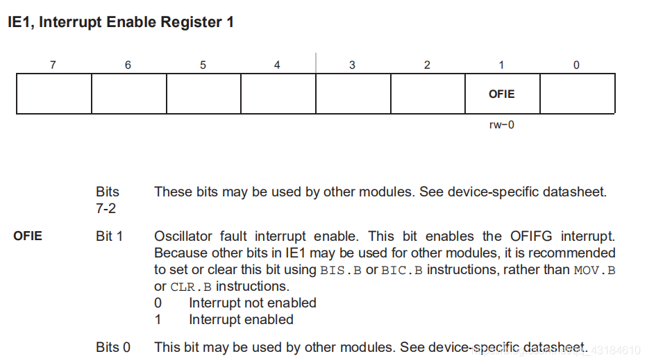 中断使能寄存器