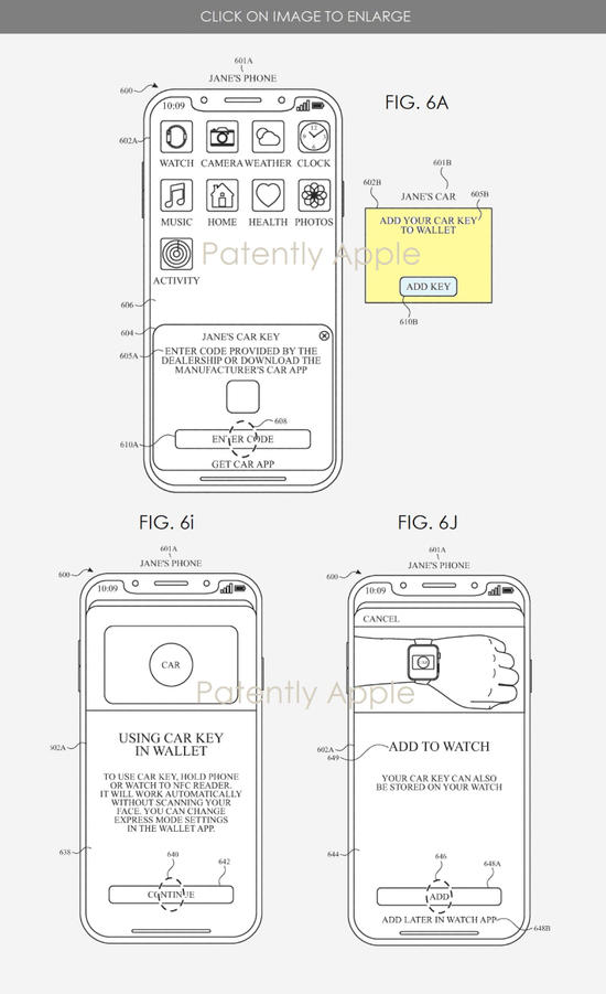 前瞻技术,苹果汽车钥匙专利,人机界面 前瞻技术,苹果汽车钥匙专利,人机界面
