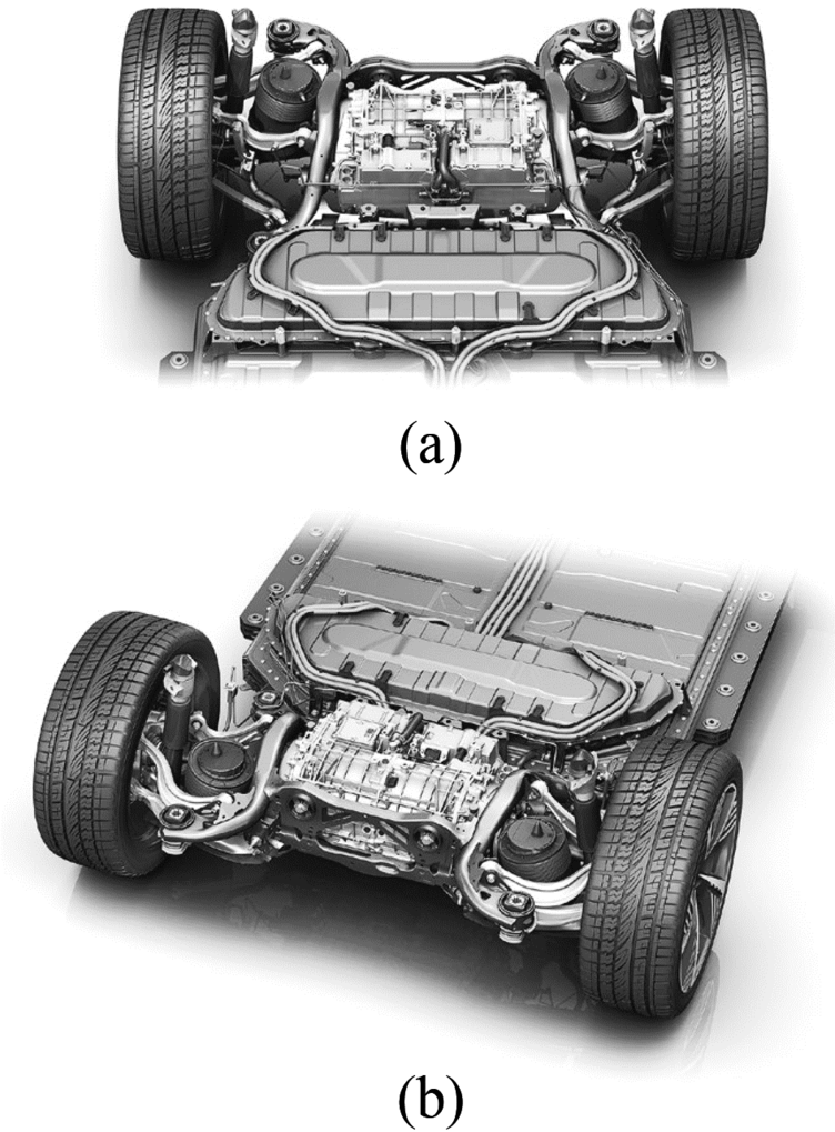 图2 E-tron系列的后驱动双同轴电机安装情况