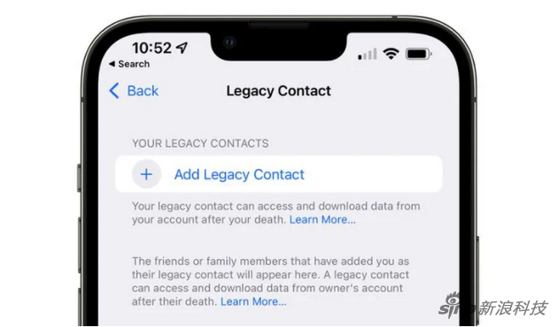选择数字遗产联系人