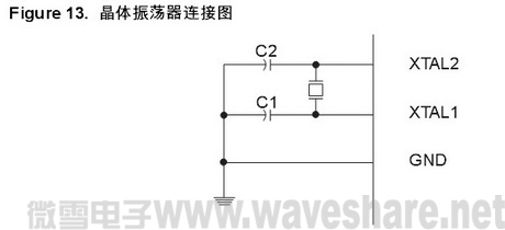 ATmega88 晶振连接图