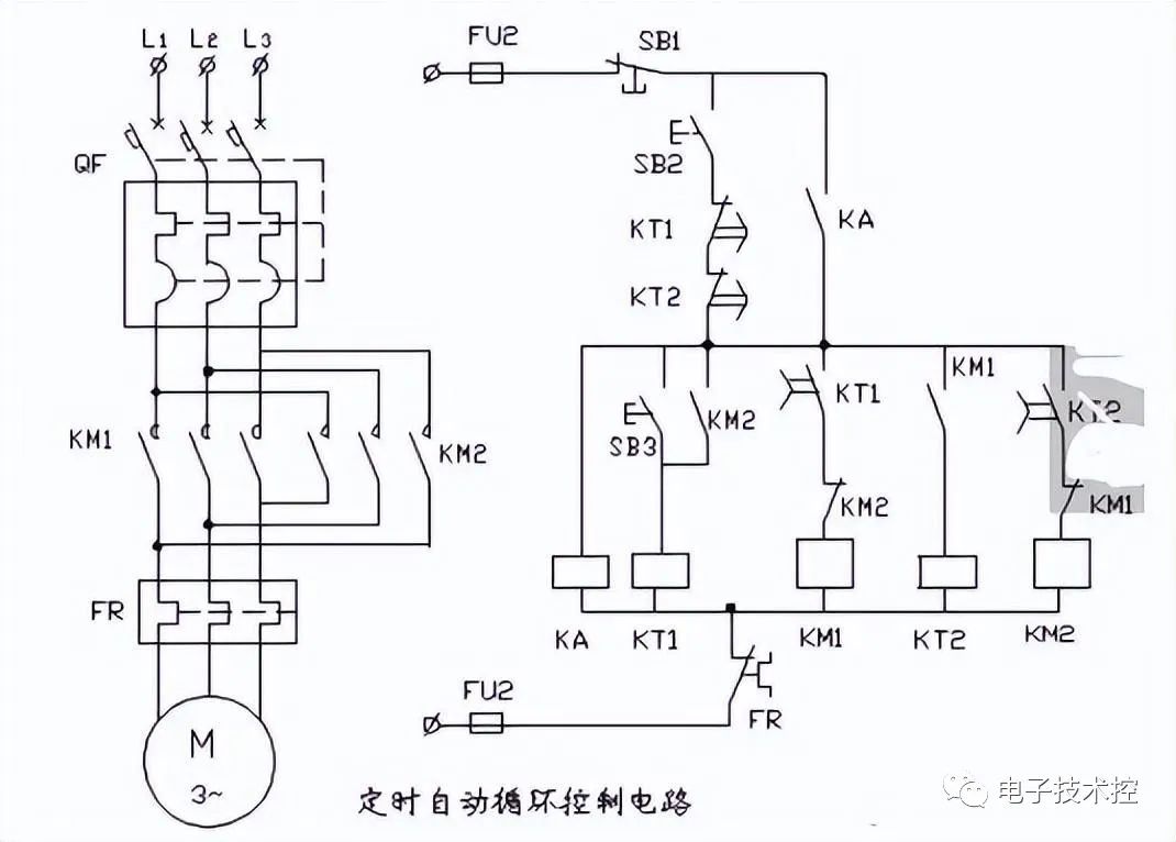 电动机自动循环控制电路图和工作原理讲解- 电子工程世界（EEWORLD）