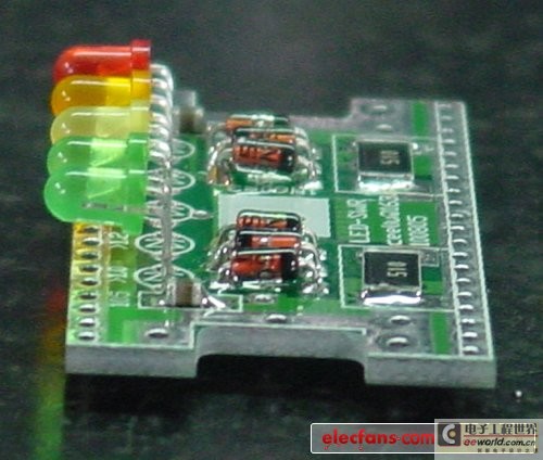 Figure 3 The side of the PCB where the LED is soldered