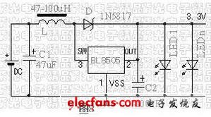 BL8505的手电筒电路