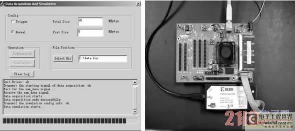 操作界面和FPGA实物图