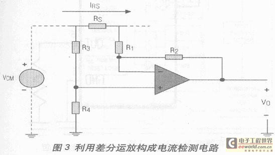 Principle and circuit of high-side current detection