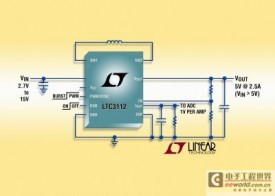 采用集成功率MOSFET的15 VIN、2.5A同步降压升压DC/DC