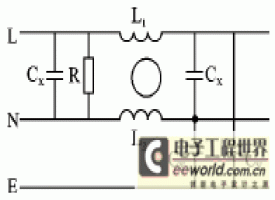 电源线路滤波器电路 带屏蔽层的隔离变压器