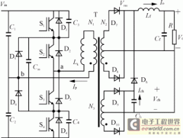 采用变压器次级辅助绕组的软开关PWM三电平变换器