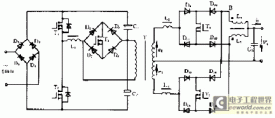 使用高频变压器耦合的UPS变换电路