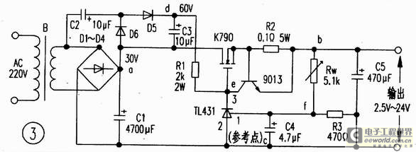 用tl431制作的大功率可调稳压电源