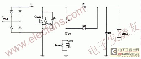 具有ZVT功率级的升压转换器 www.elecfans.com