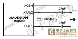 晶体与DS8500的连接 www.elecfans.com