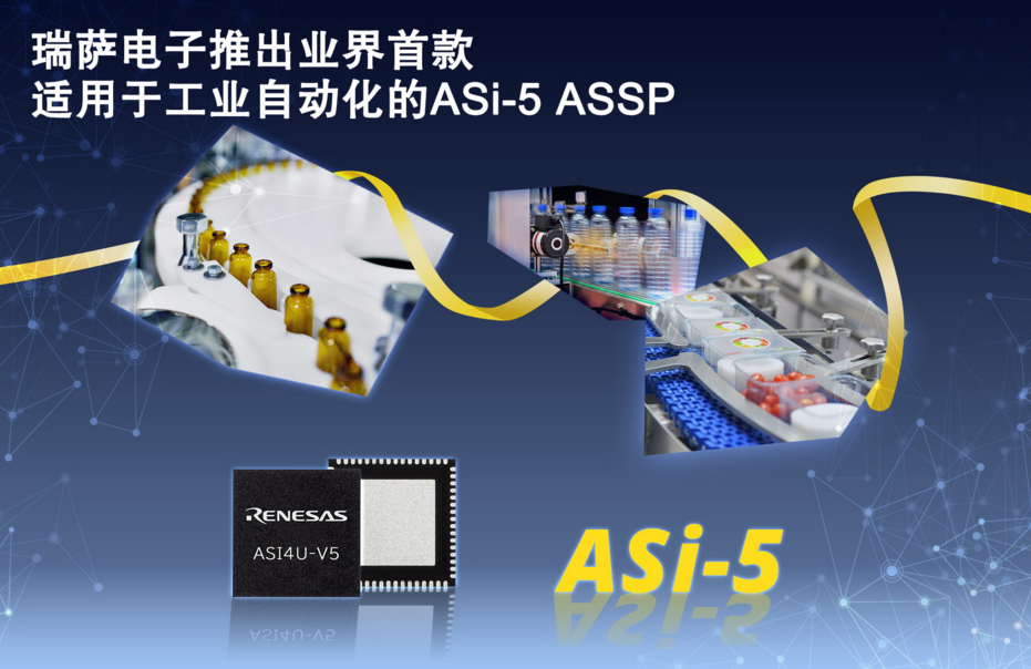 瑞萨电子推出业界首款适用于工业自动化ASi-5 <font color='red'>ASSP</font>