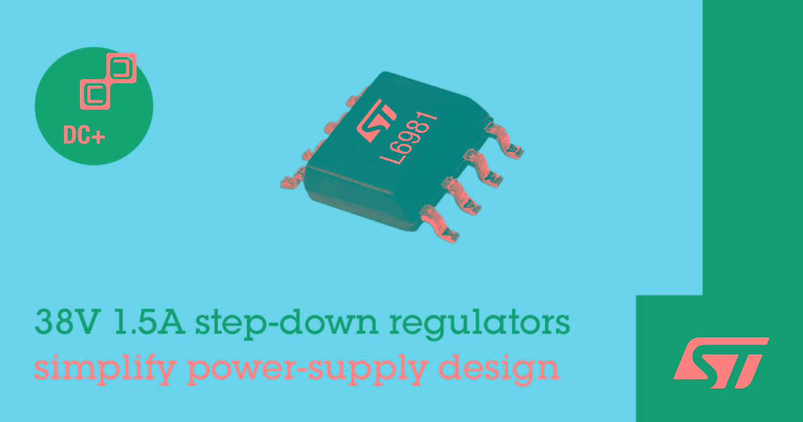 ST News Release April 9, 2021 - STMicroelectronics launches highly integrated 1.5A synchronous regulator to simplify the design of high-efficiency power conversion.jpg