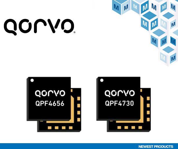 Mouser stocks Qorvo QPF4656 and QPF4730 Wi-Fi 6/6E front-end modules