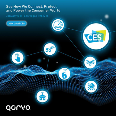 Qorvo® to Showcase Solutions for Connecting, Protecting and Powering Consumer Electronics at CES 2023