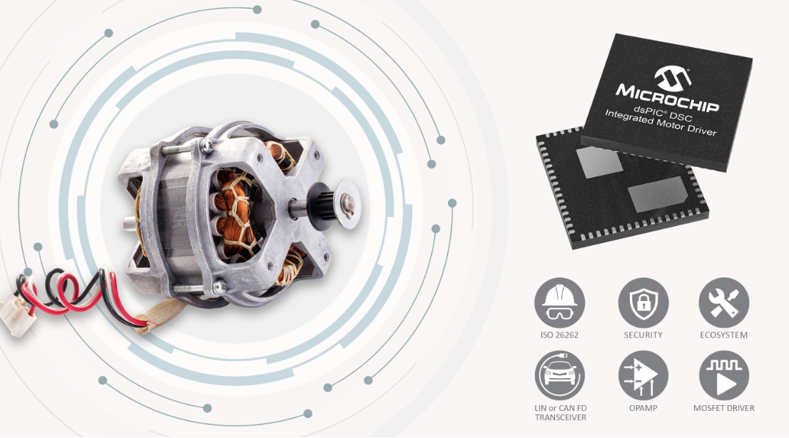 Microchip launches new integrated motor driver based on dsPIC® DSC