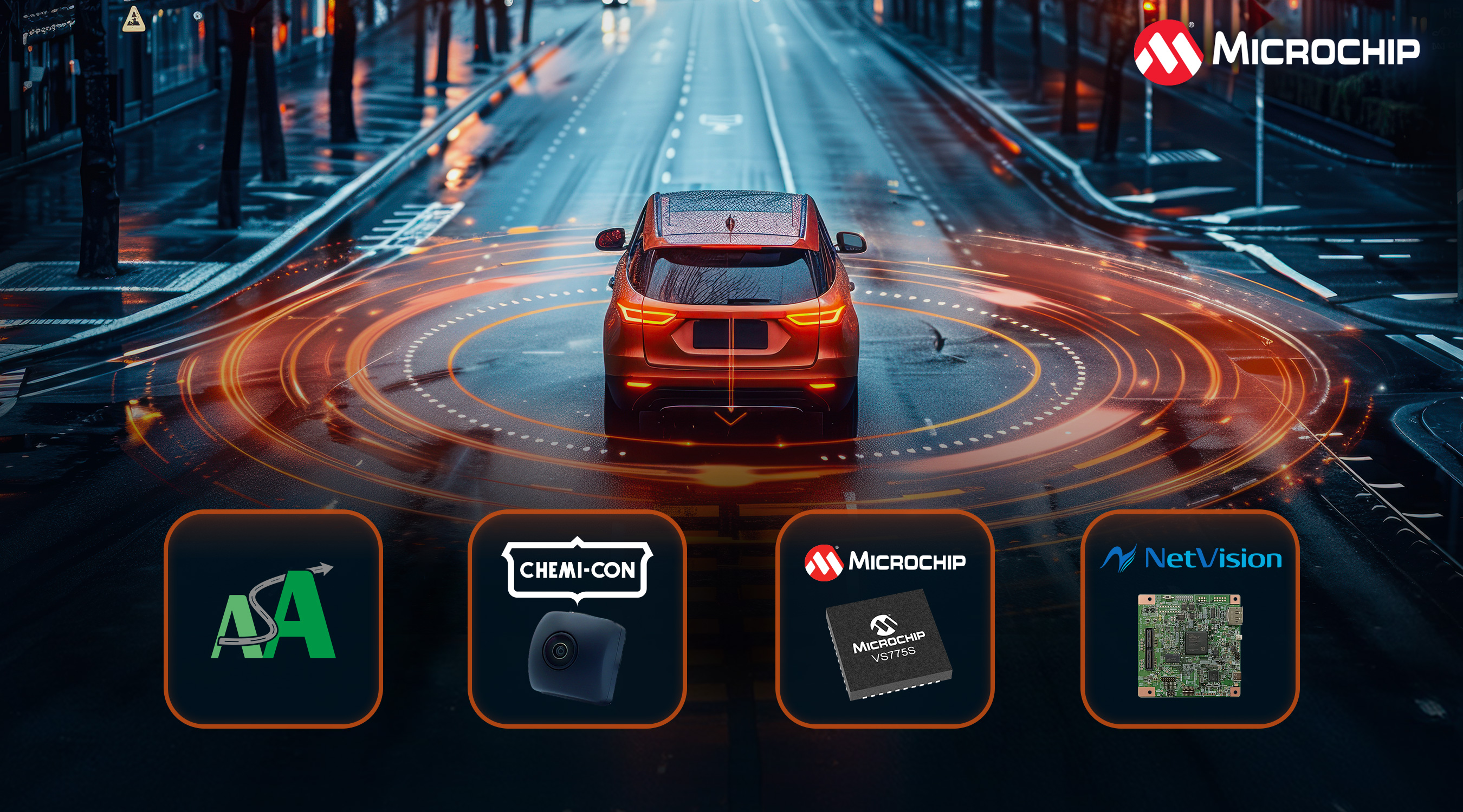 Microchip攜手Nippon Chemi-Con和NetVision  打造日本汽車市場首個ASA-ML攝像頭開發(fā)生態(tài)系統(tǒng)  